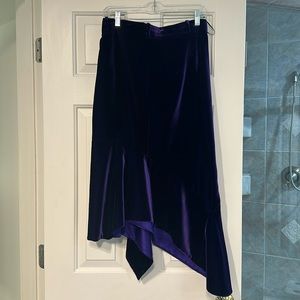 Tom Ford Purple Satin Velvet Skirt